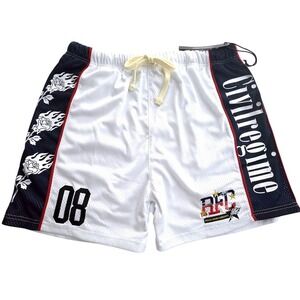 Civil Regime‎ RFC  Mesh Shorts Men's 2XL White Logo Breathable Athleticwear